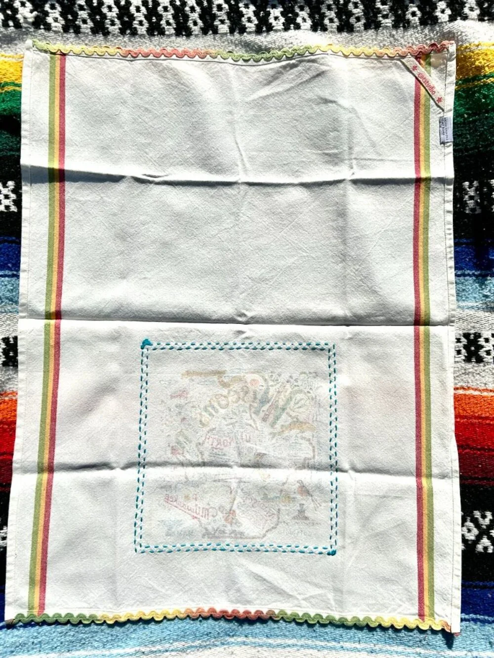 Catstudio Kitchen Towel with Wisconsin Cities and Landmarks